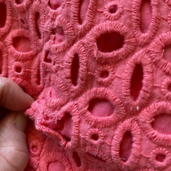 J. CREW• Crochet Eyelet Mini Skirt in Pink Size 4 - Picture 3 of 8